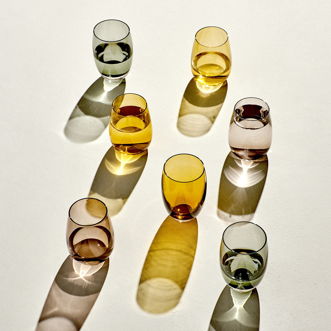 Colored U 15 oz. Lead Free Crystal Drinking Glass